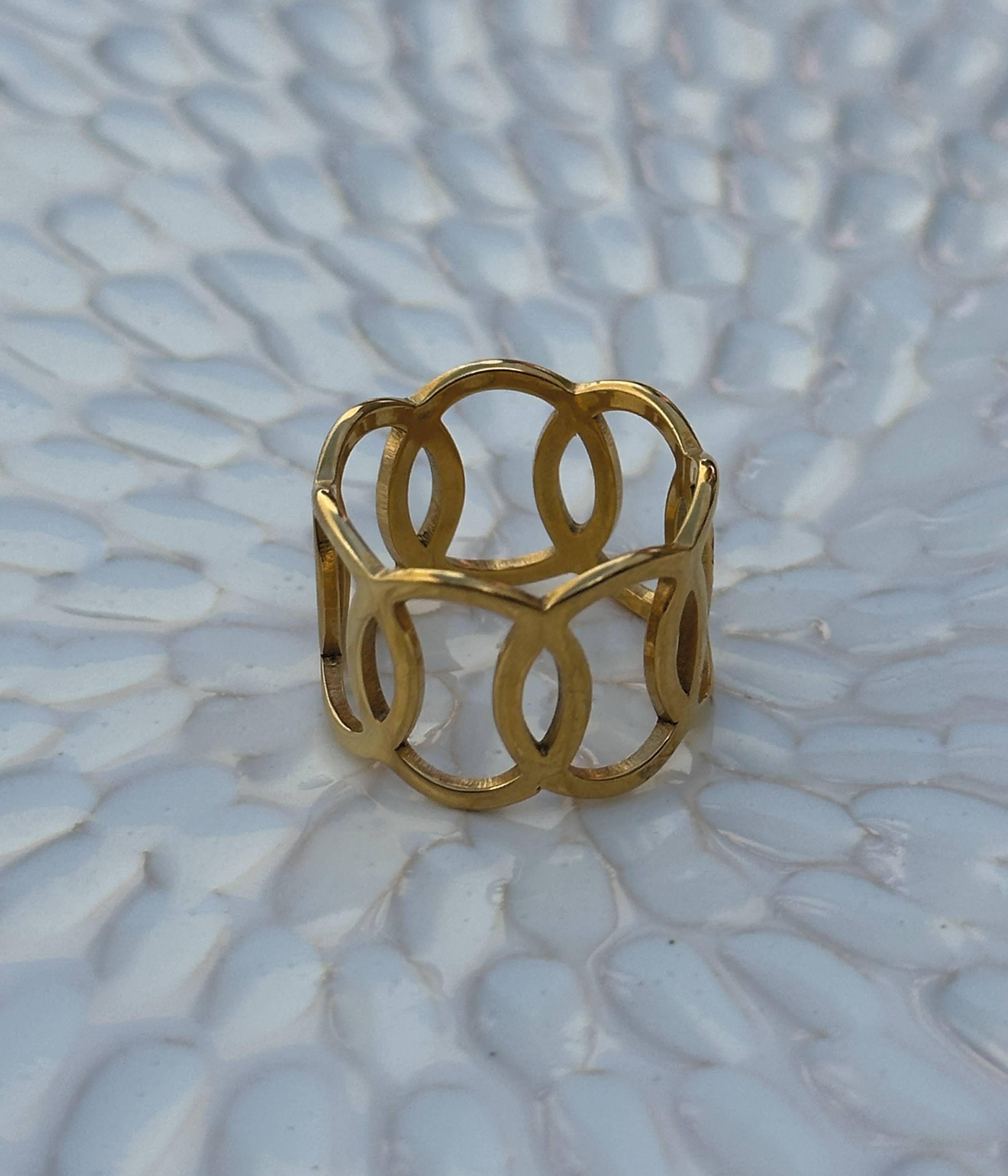Anillo Agatha Dorado