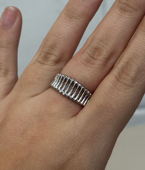 Anillo Mónaco Plateado