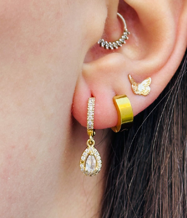 Aros Drop Dorados