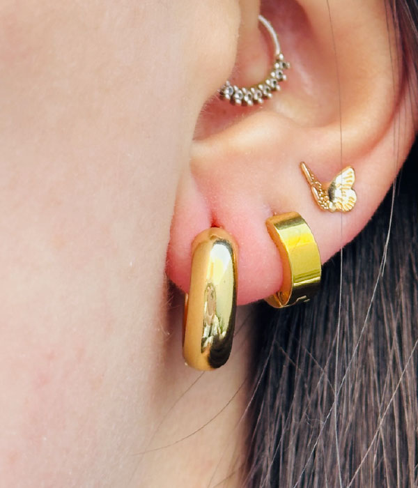 Aros Lisa Dorados