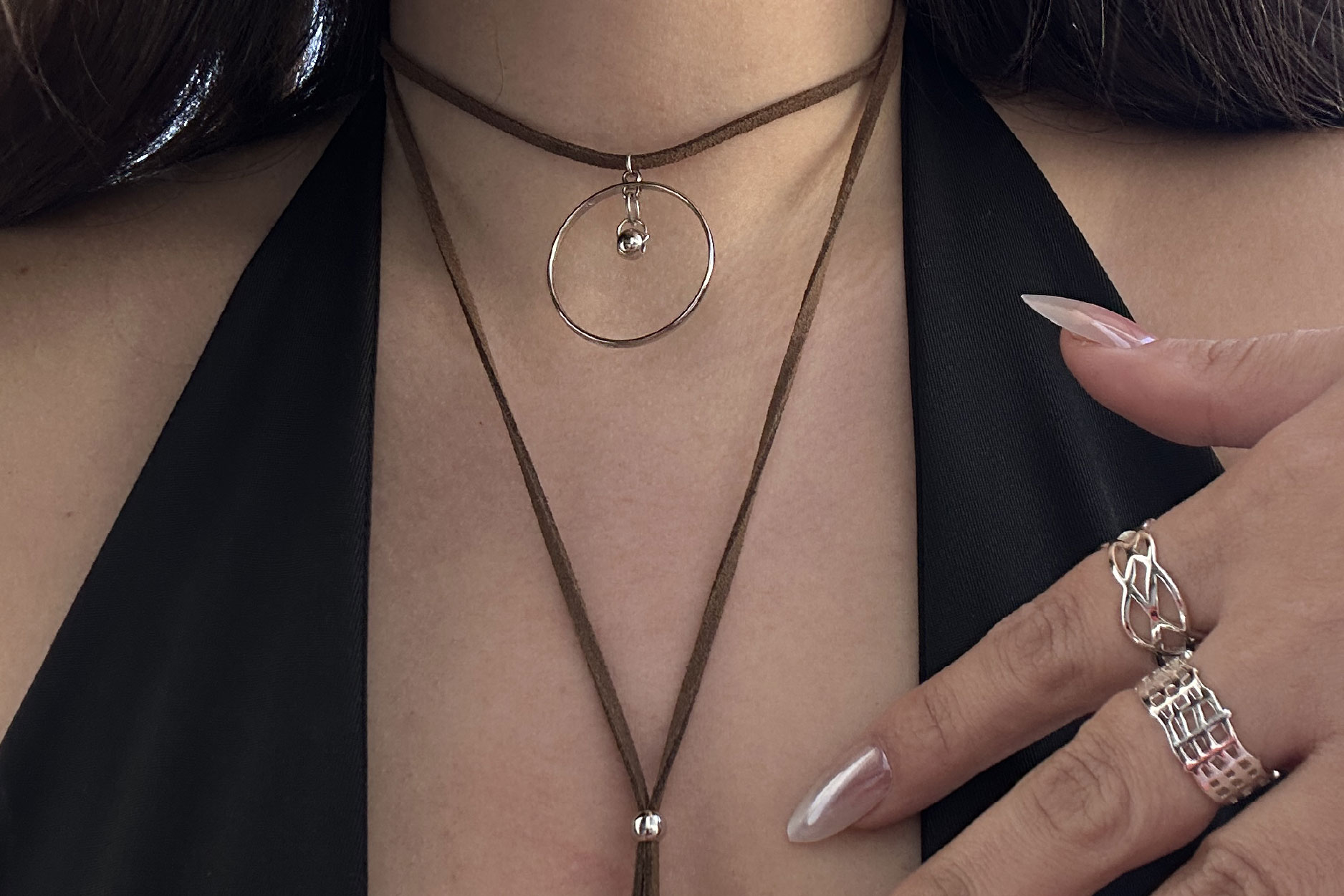 Collar Cristal (Marrón)