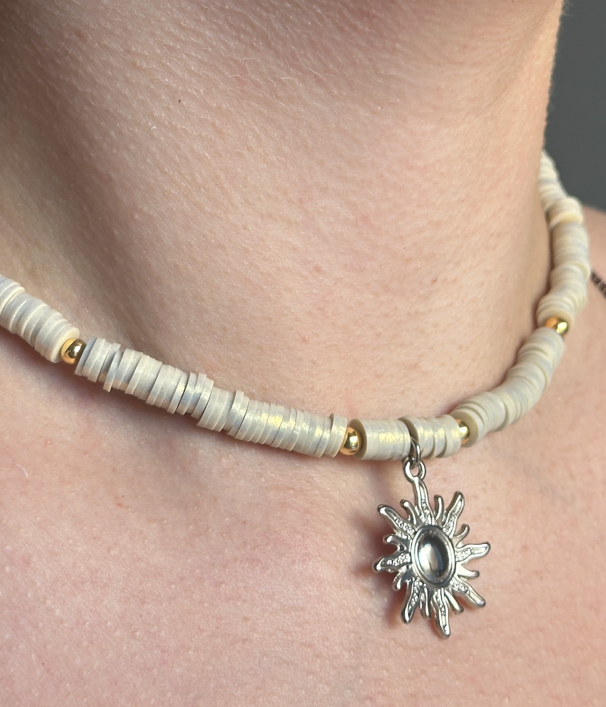 Collar Perla Beige